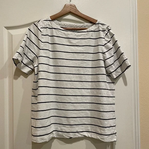 White and Black Striped T-Shirt - Picture 1 of 3